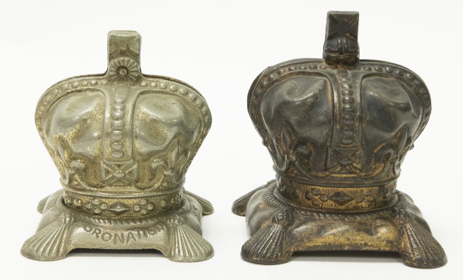 Two Coronation Crown Iron Still Banks (1 of 2)