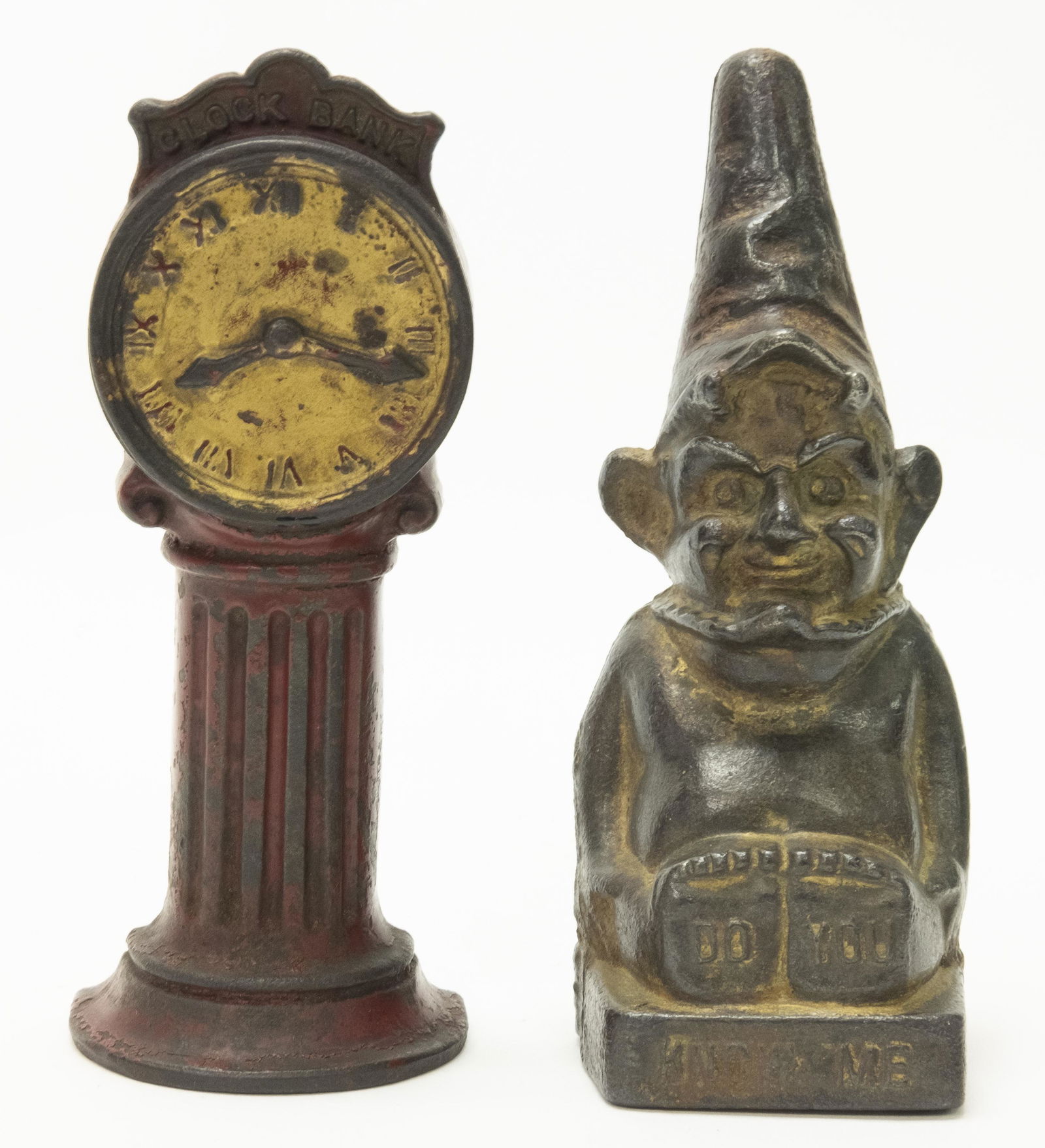Street Clock & Rumpelstiltskin Iron Banks (1 of 2)