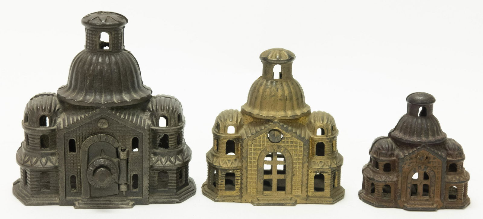 Three Domed Mosque Iron Still Banks (1 of 2)