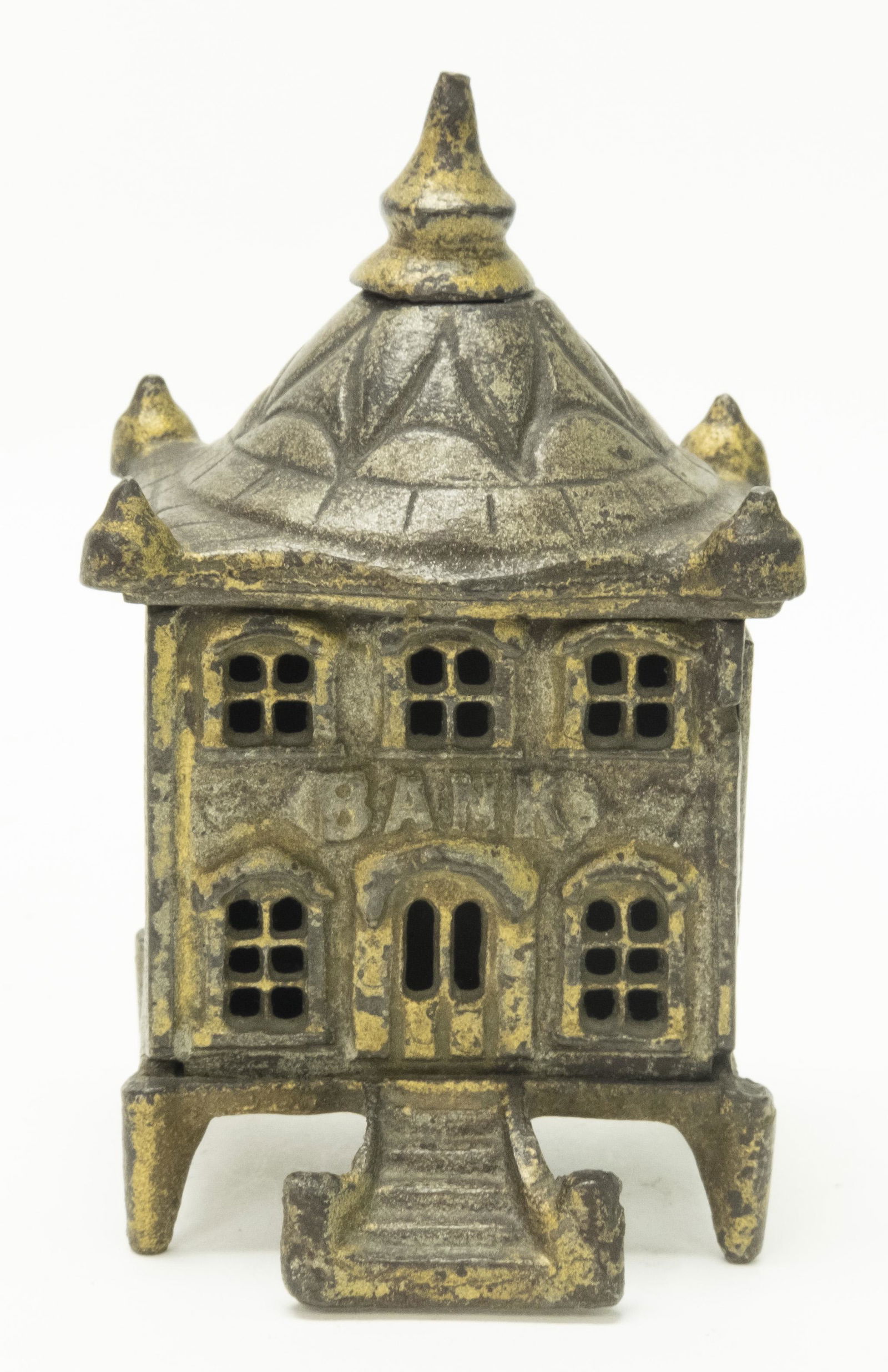 Pagoda Cast Iron Still Bank (1 of 4)