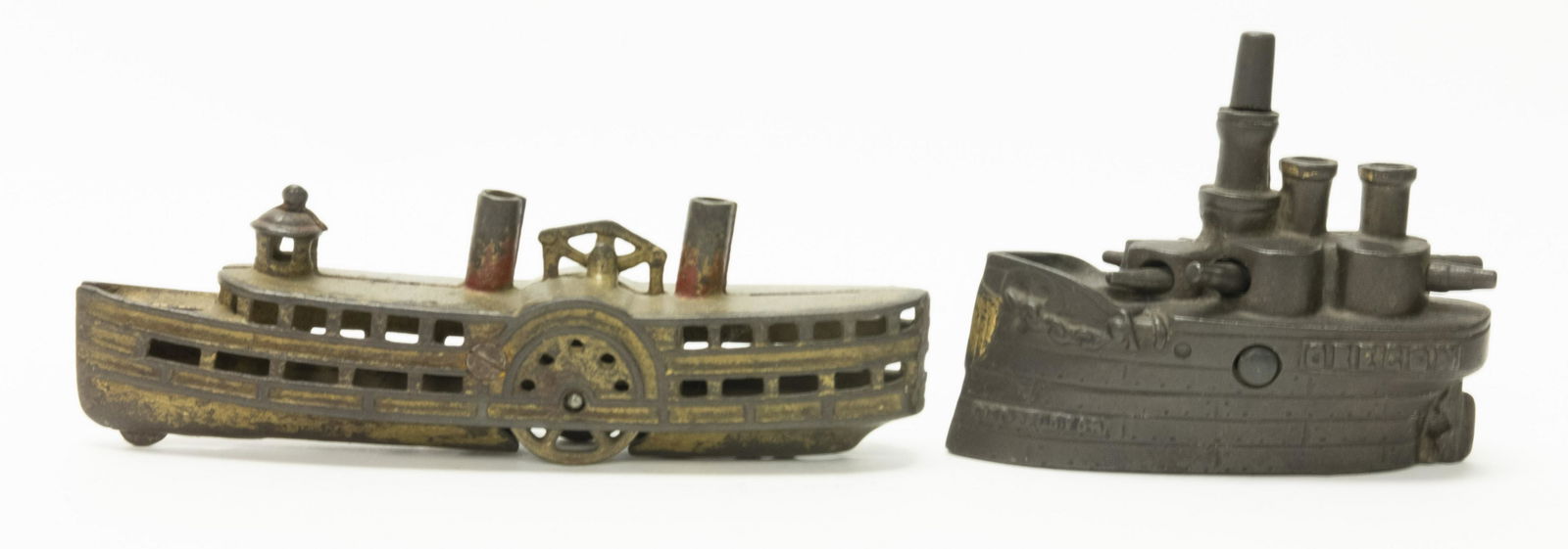 Battleship Oregon & Paddlewheel Boat Iron Banks (1 of 2)