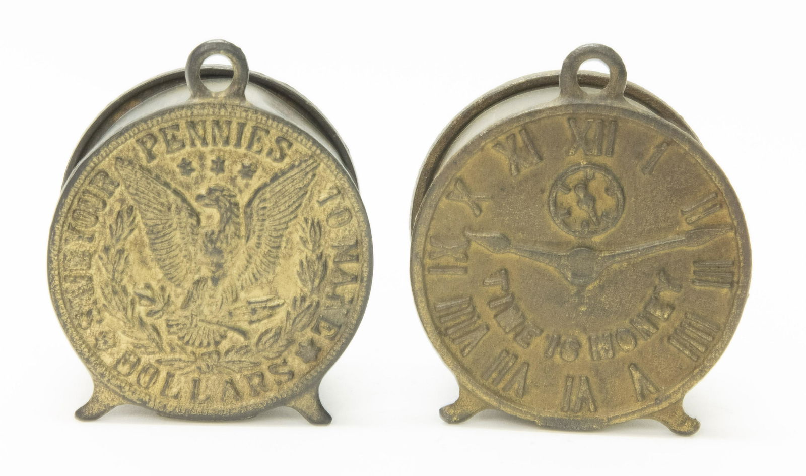 Time is Money and Gold Dollar Eagle Iron Banks (1 of 2)