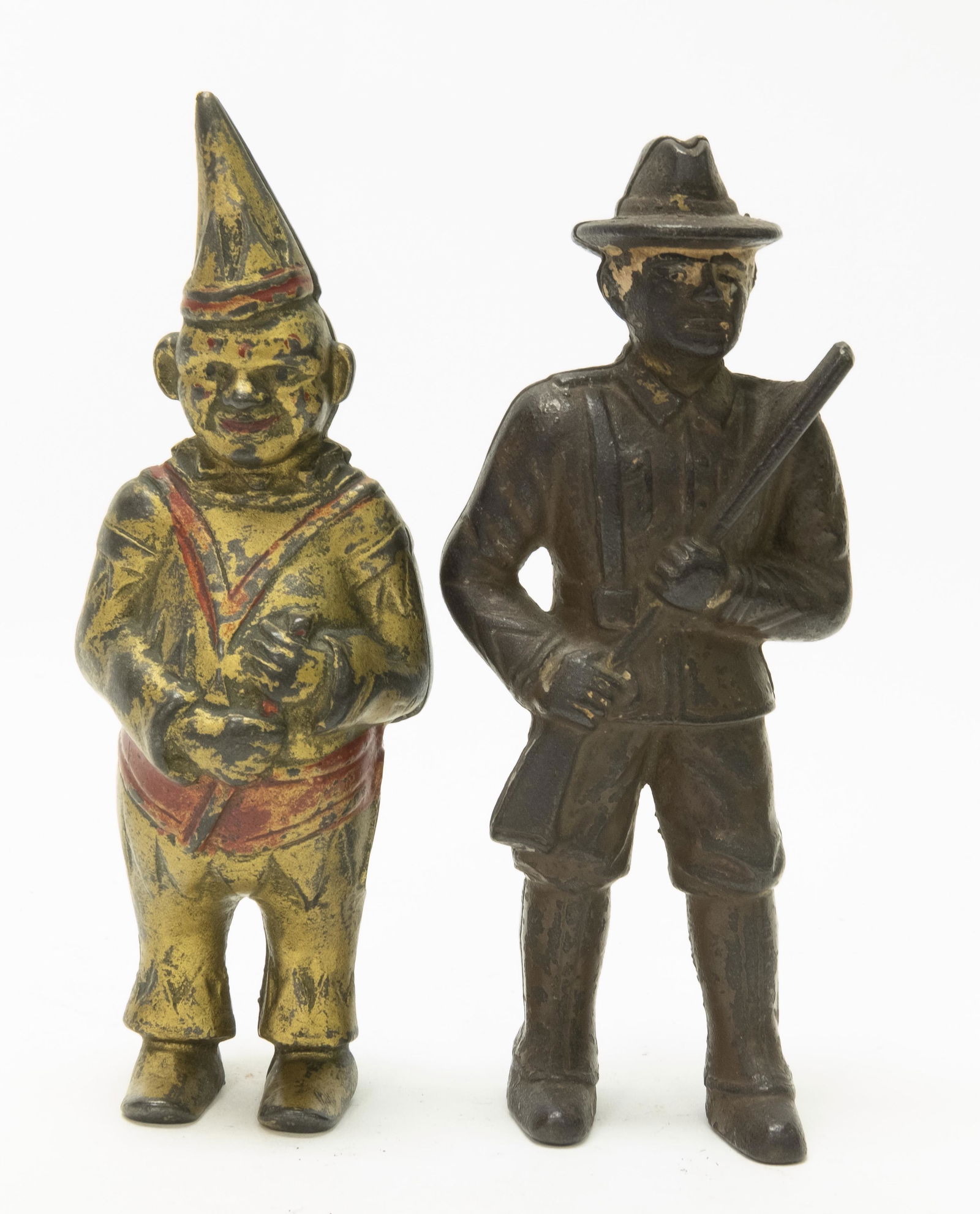 Minuteman & Clown Cast Iron Still Banks (1 of 4)