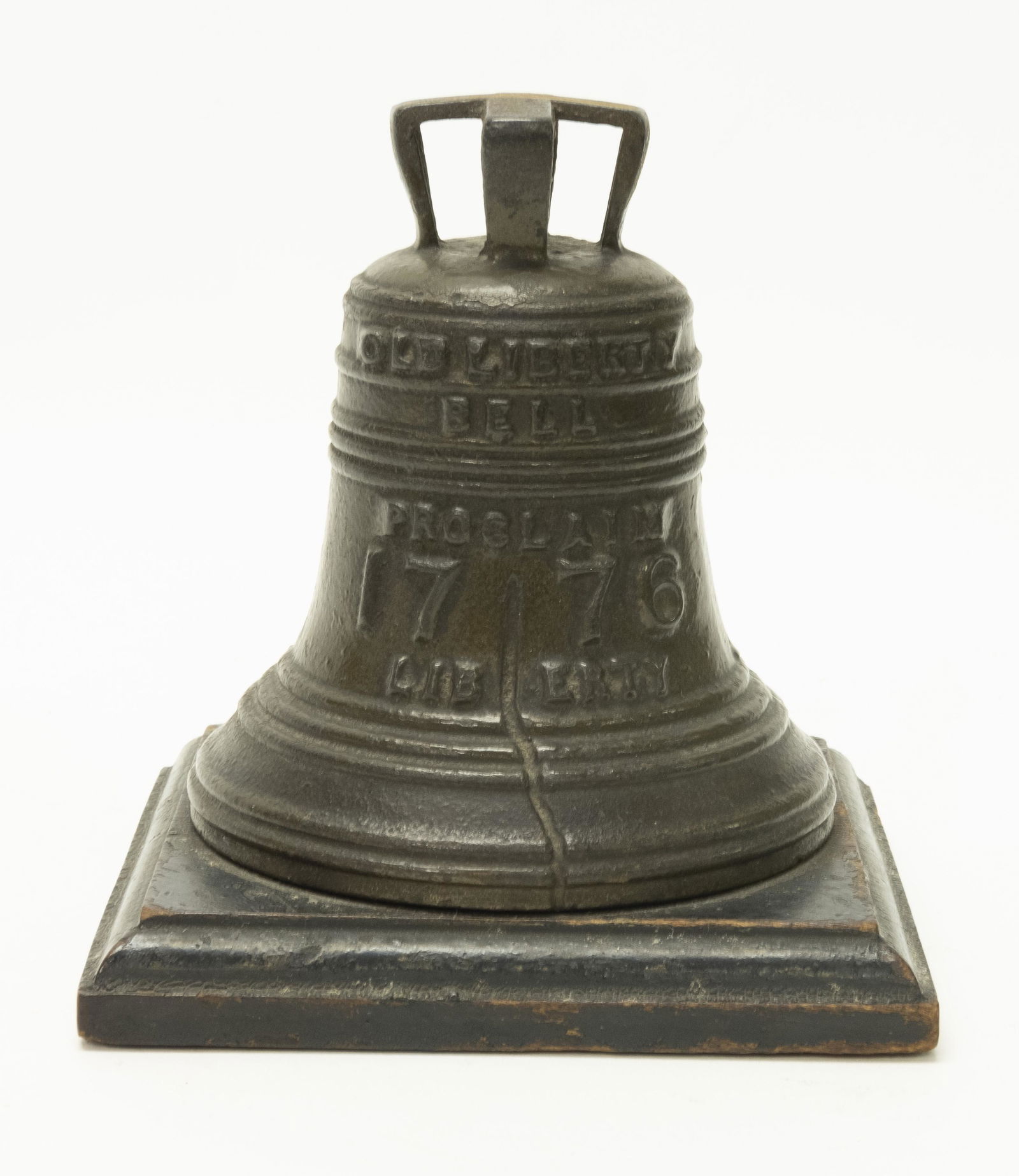 Liberty Bell on Wooden Base Iron Bank (1 of 2)
