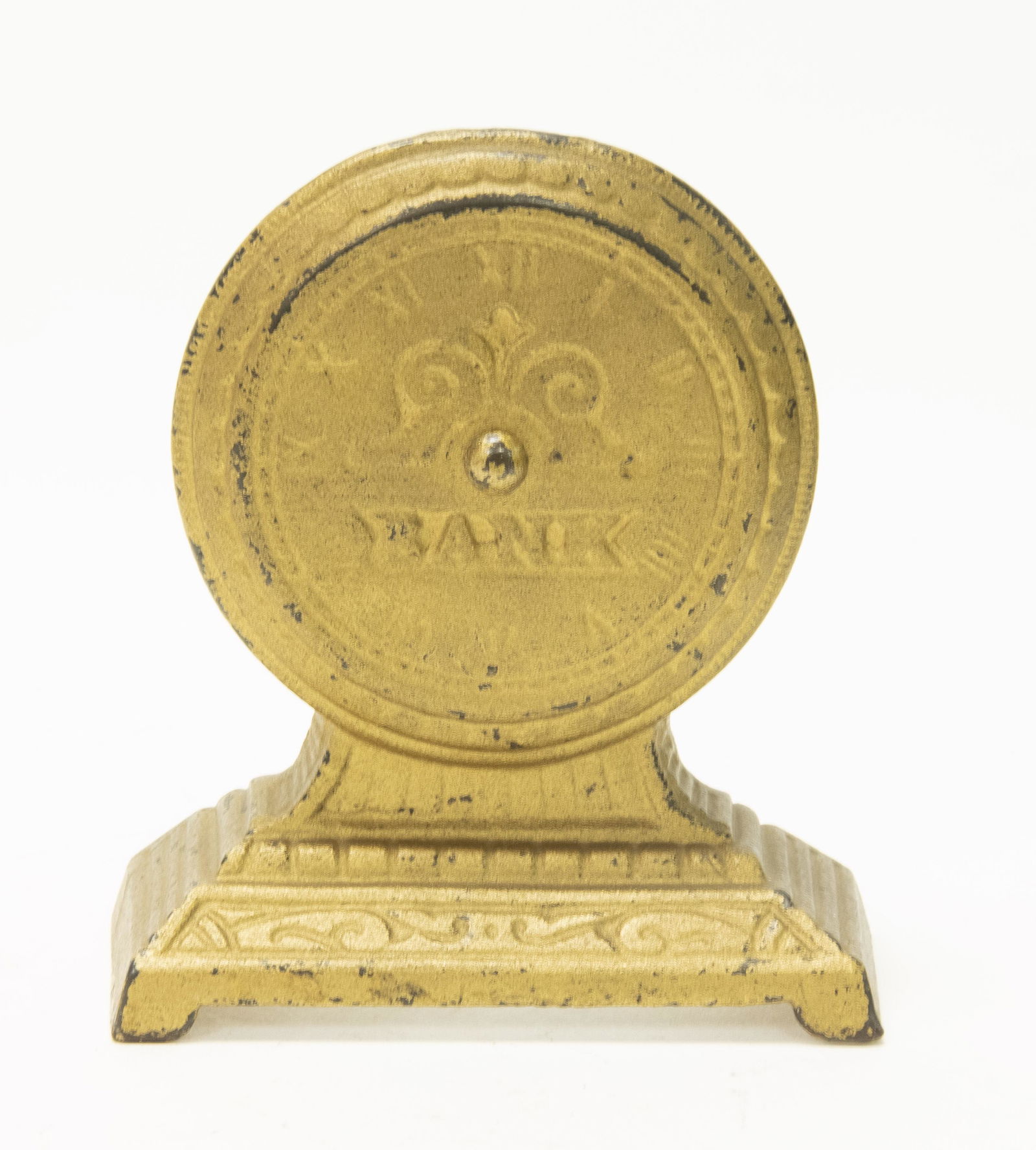 Clock with Moveable Hands Cast Iron Still Bank (1 of 4)