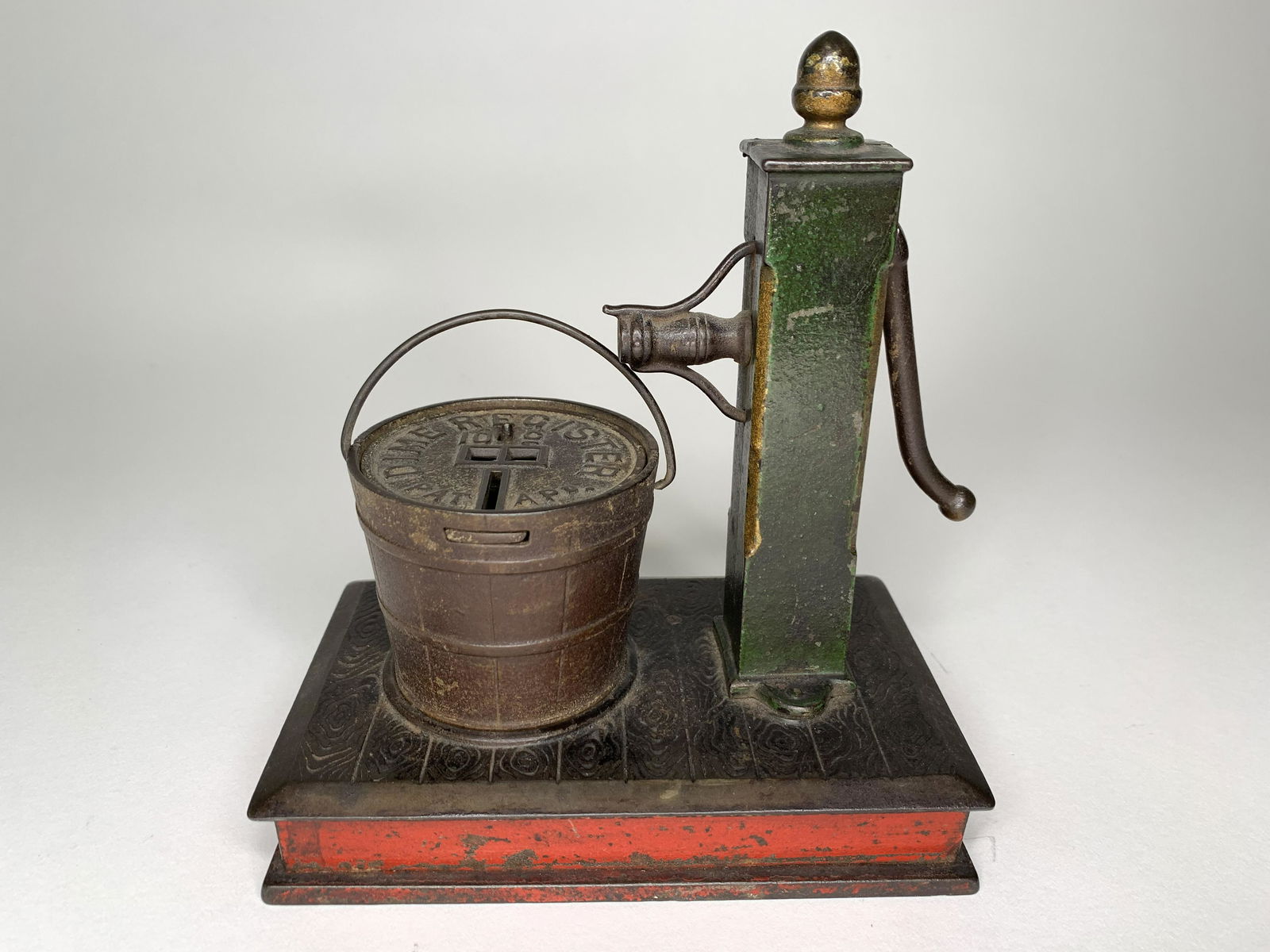 Pump and Bucket Mechanical Cast Iron Bank (1 of 4)