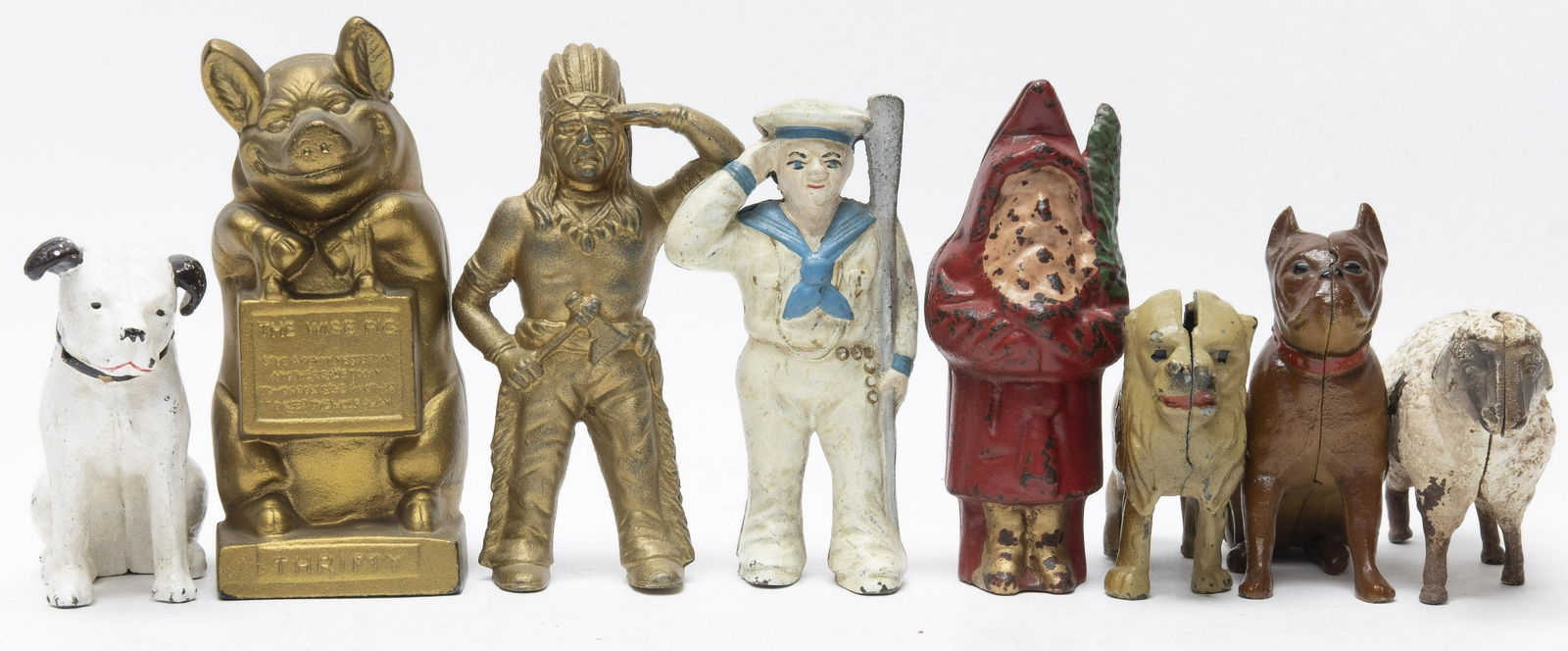 Eight Modern Cast Iron Still Banks (1 of 4)