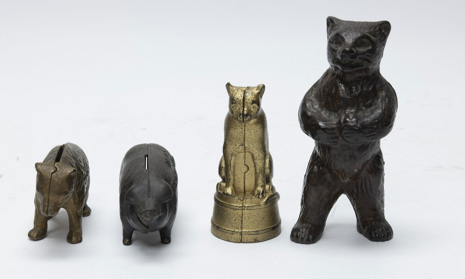 Four Cast Iron Animal Themed Still Banks (1 of 4)