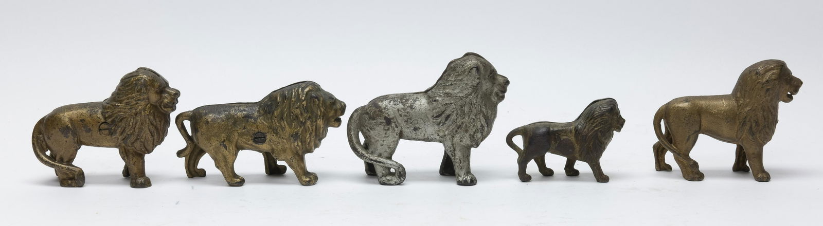 Five Cast Iron Lion Still Banks (1 of 4)