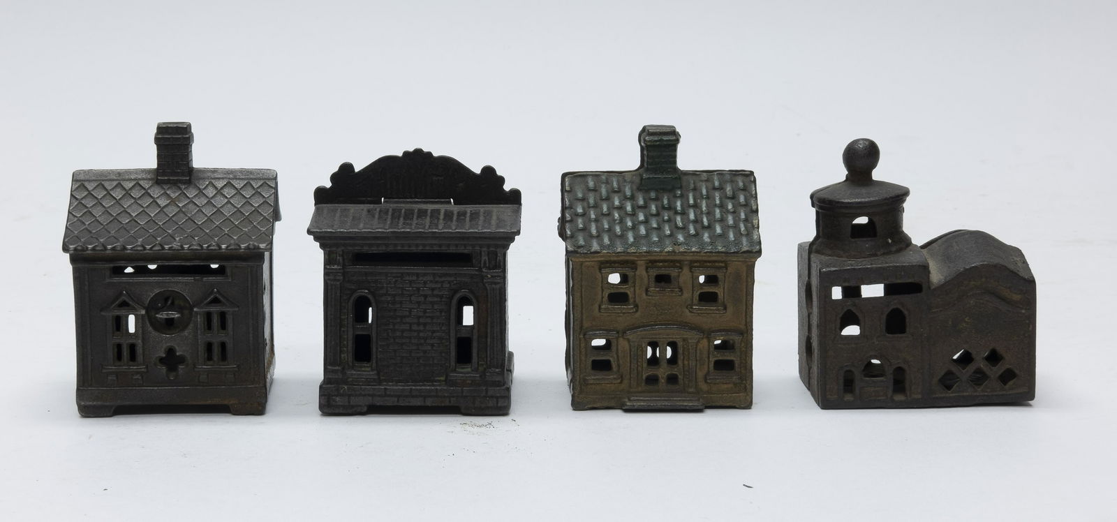 Four Cast Iron Building Banks (1 of 4)