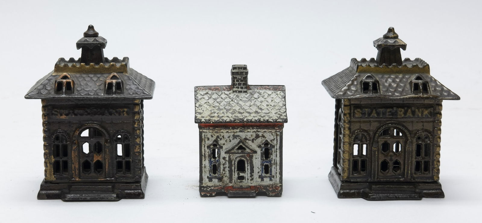 Two State Banks and One Story House Iron Banks (1 of 4)