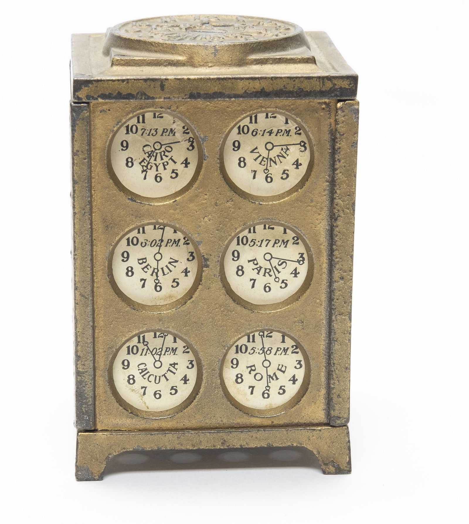 Time Around the World Cast Iron Bank (1 of 4)