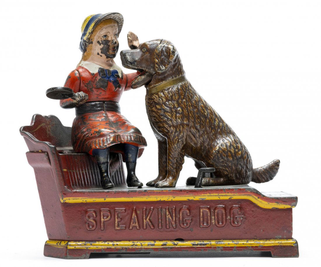 Speaking Dog Cast Iron Mechanical Bank (1 of 5)