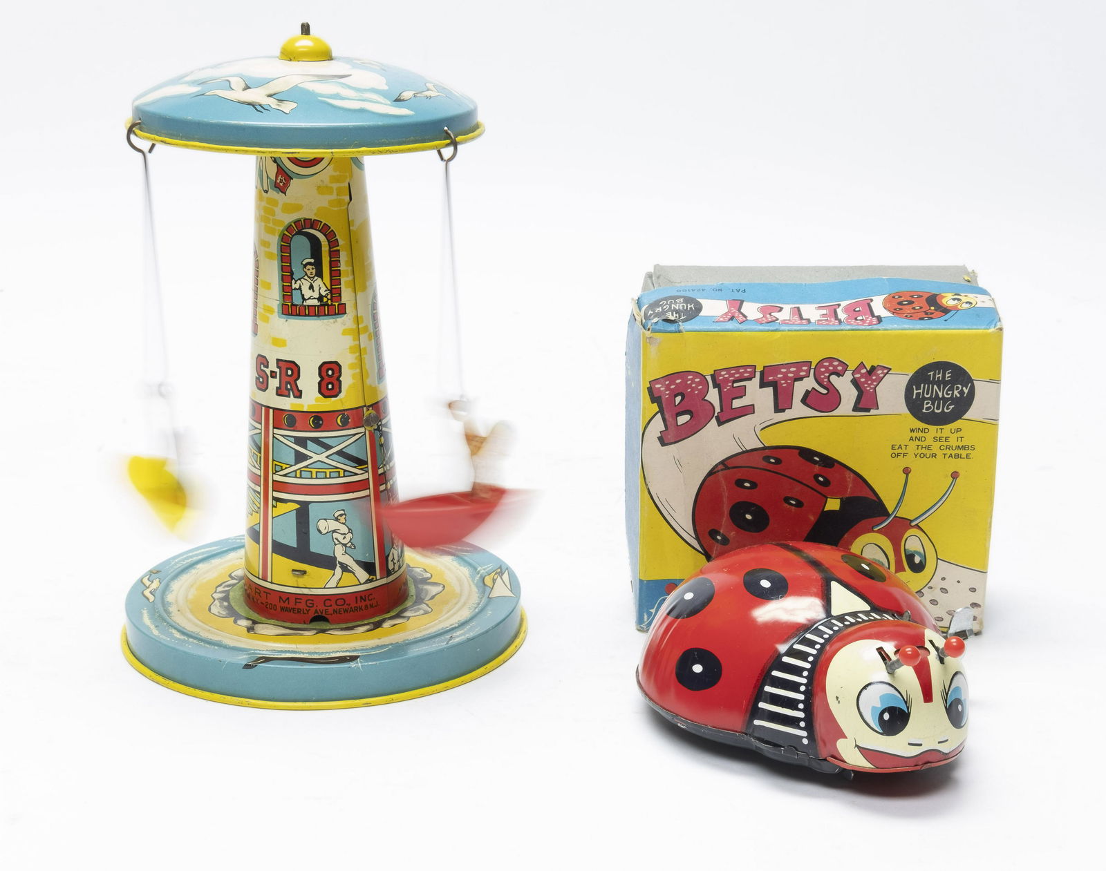 Sail Way & Boxed Betsy Windup Tin Toys (1 of 4)