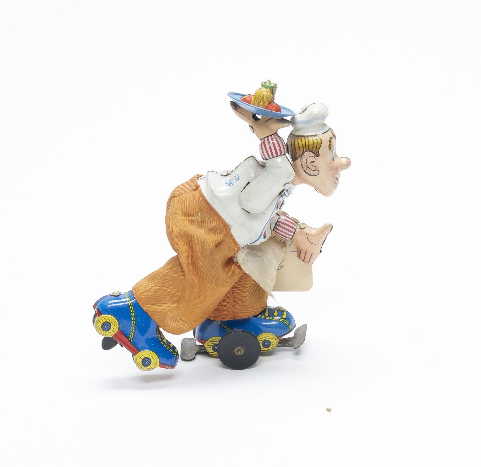 T. P. S. Skating Chef Tin Windup Toy Japan (1 of 4)