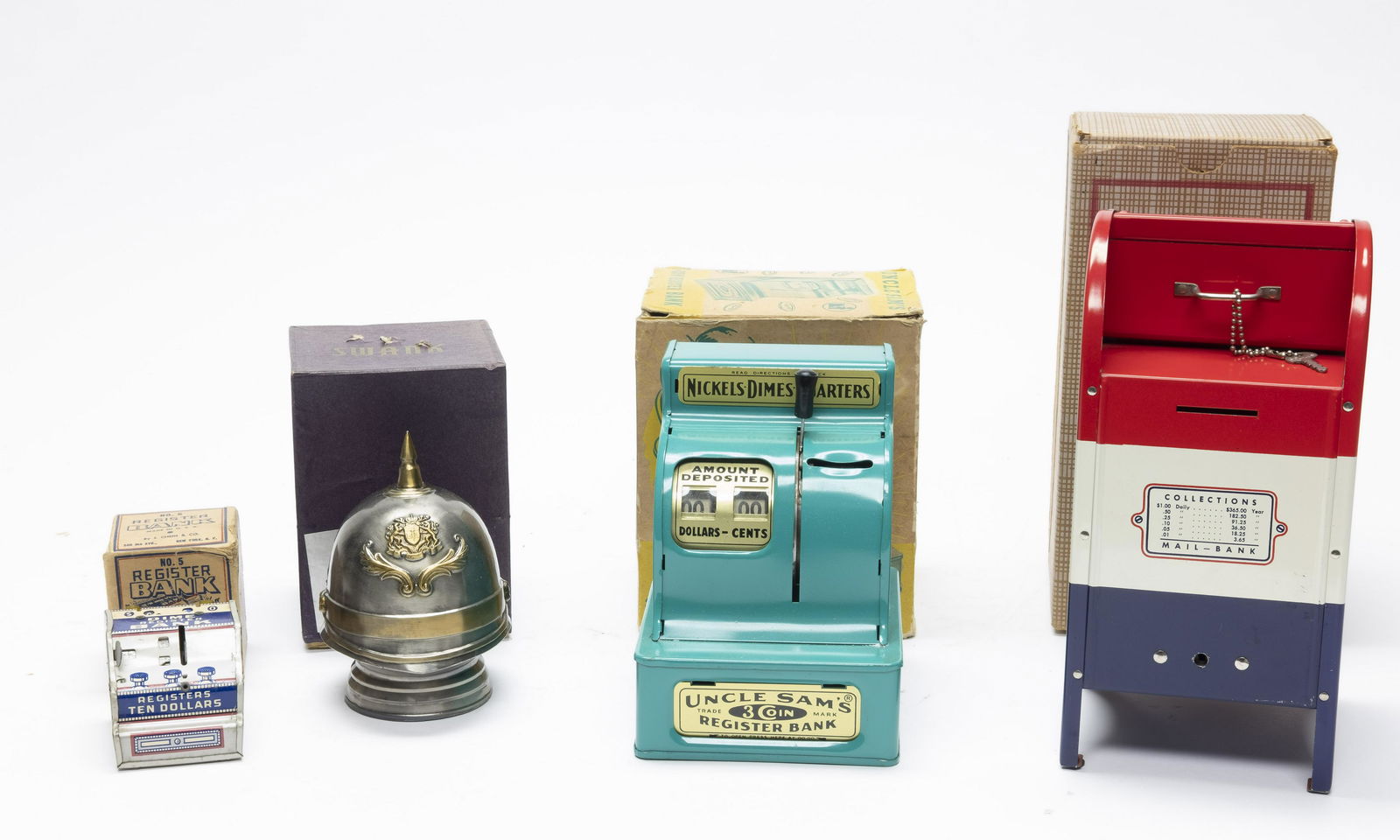 Four Boxed Tin Still Banks (1 of 4)