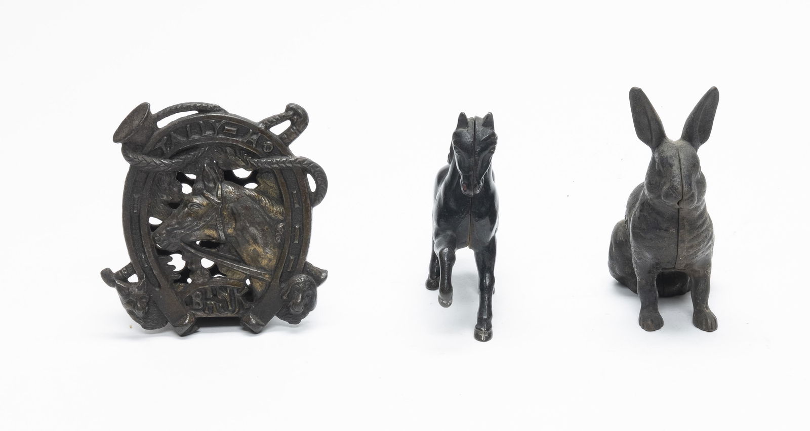 Three Animal Themed Cast Iron Still Banks (1 of 4)