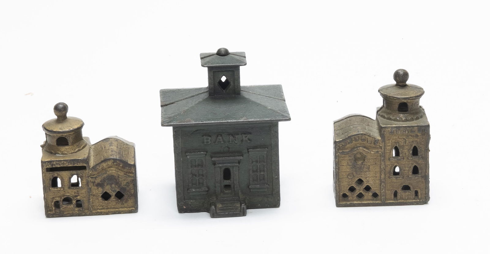 Three Cast Iron Building Still Banks (1 of 4)