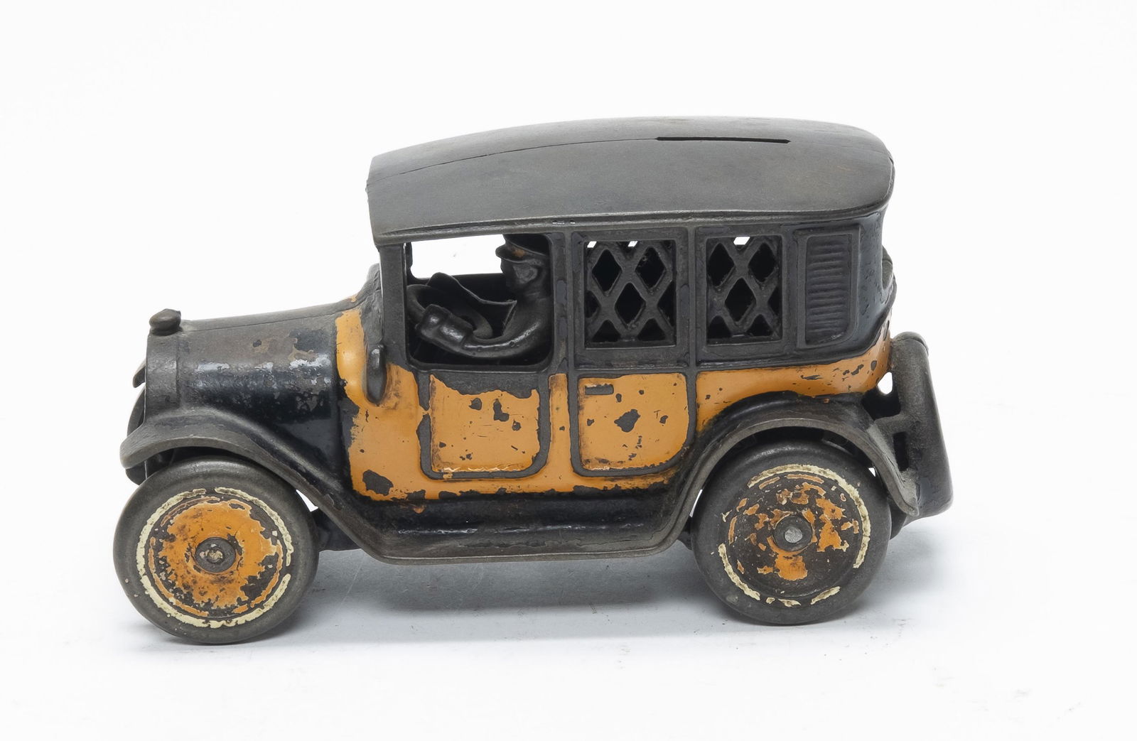 Yellow Cab Cast Iron Still Bank (1 of 4)