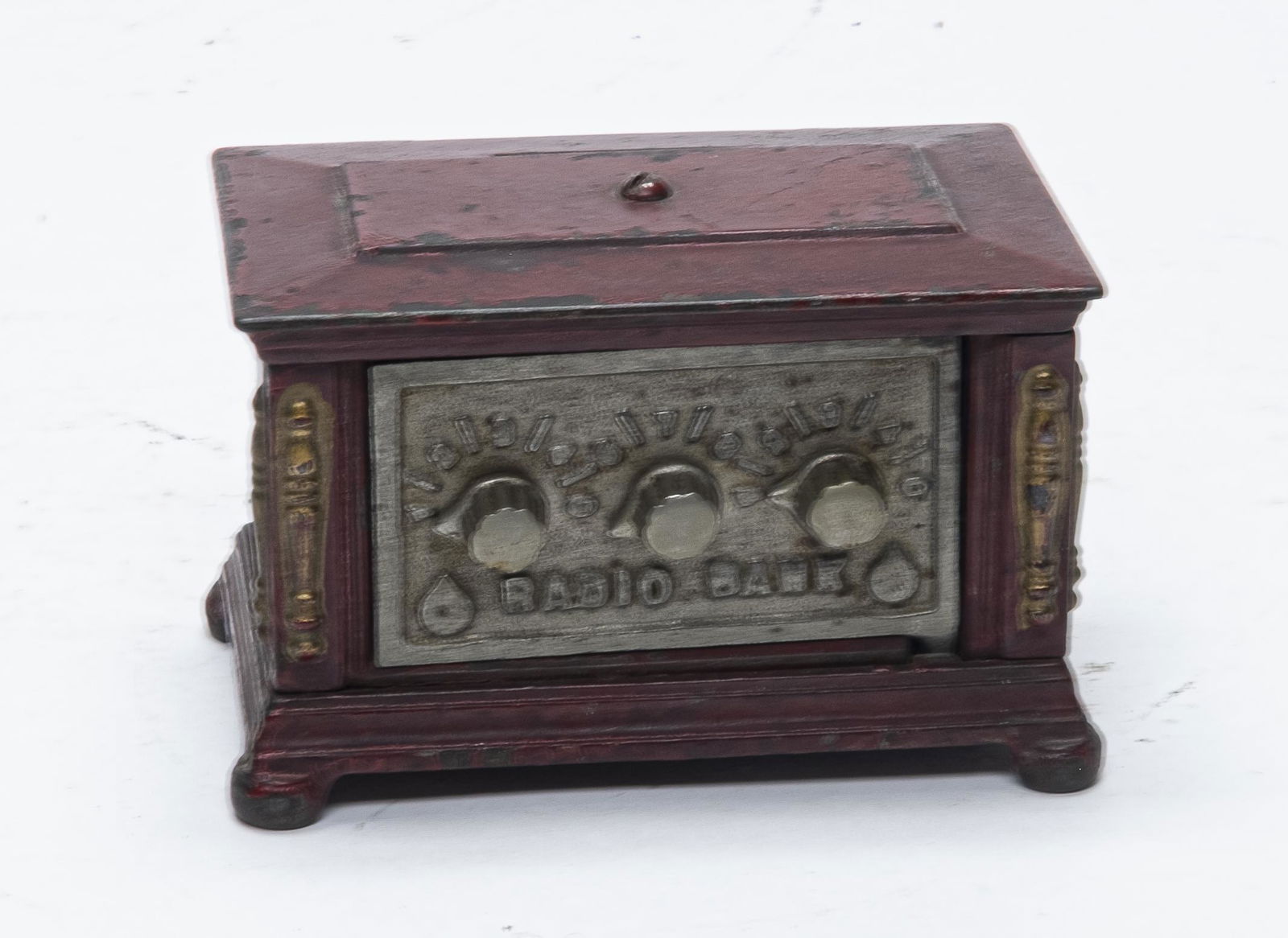 Three Dial Radio Cast Iron Still Bank (1 of 4)