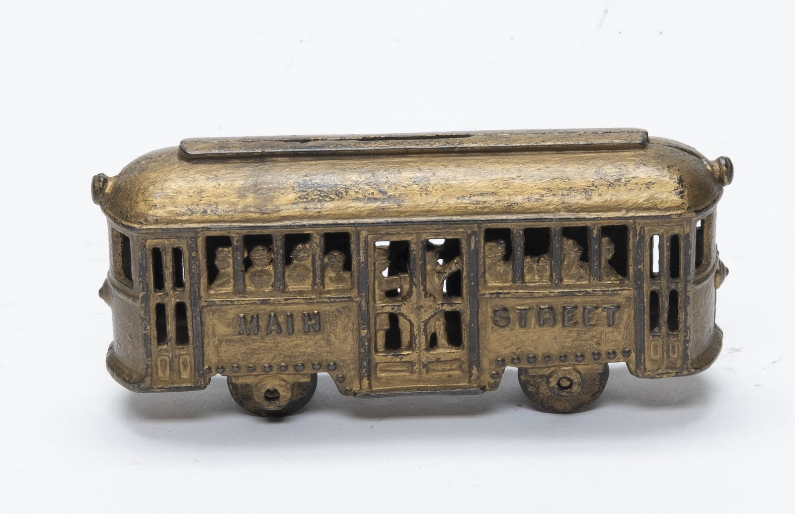 Main Street Trolley with Passengers Iron Bank (1 of 4)