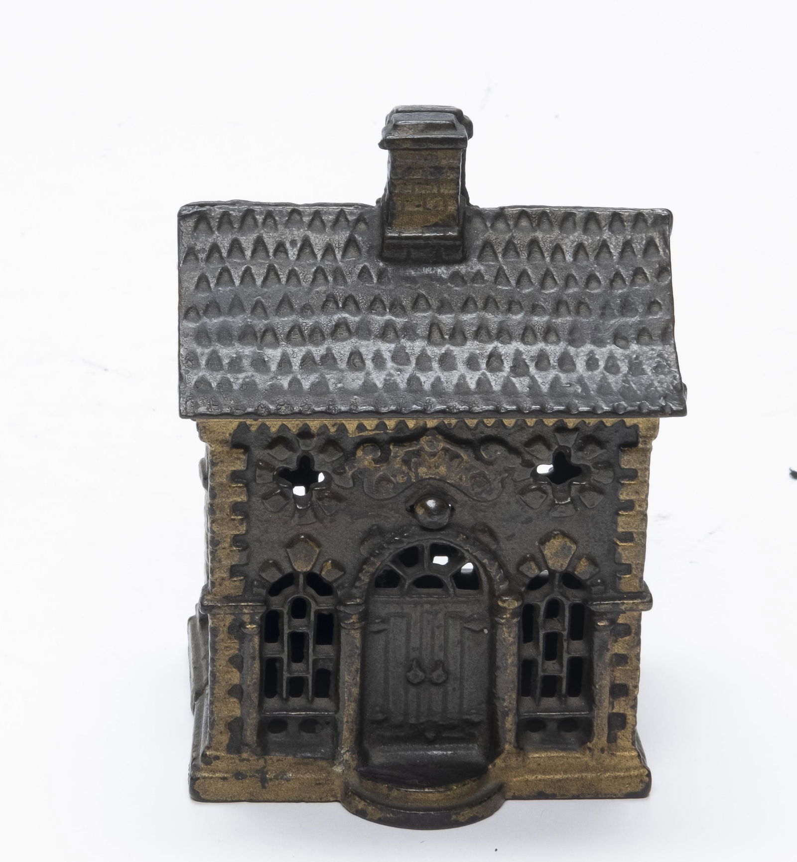 Roof Cast Iron Still Bank (1 of 4)