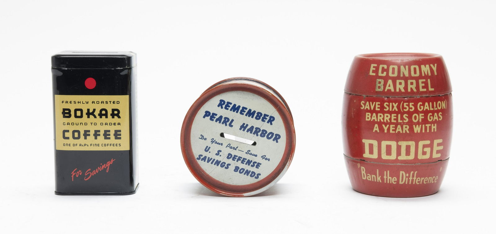 Three Advertising Tin Still Banks (1 of 4)