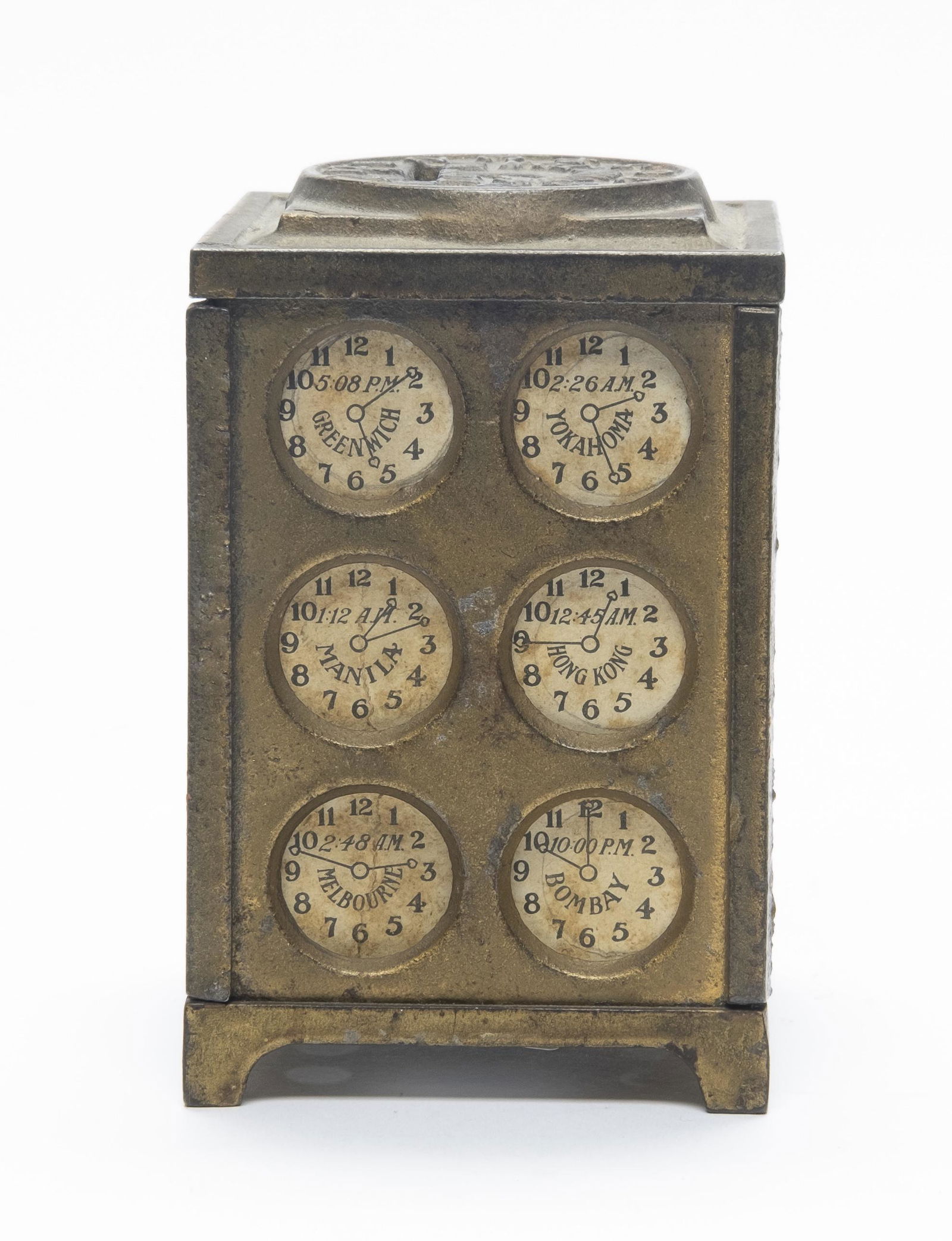 Time Around the World Cast Iron Bank (1 of 4)