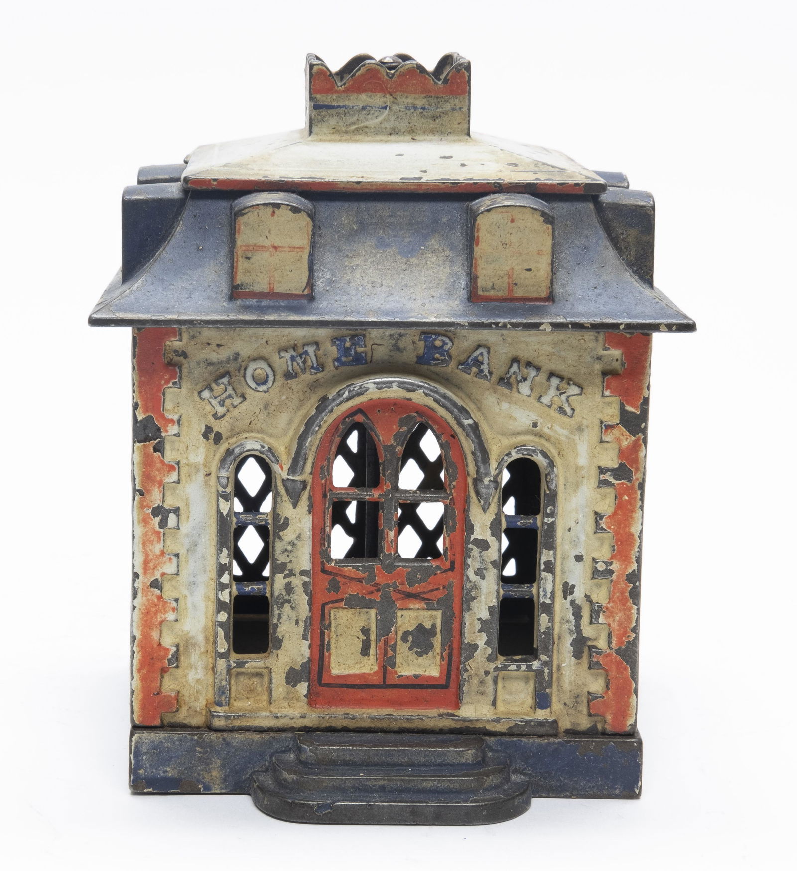 Home Bank with Dormer Windows Cast Iron Bank (1 of 4)