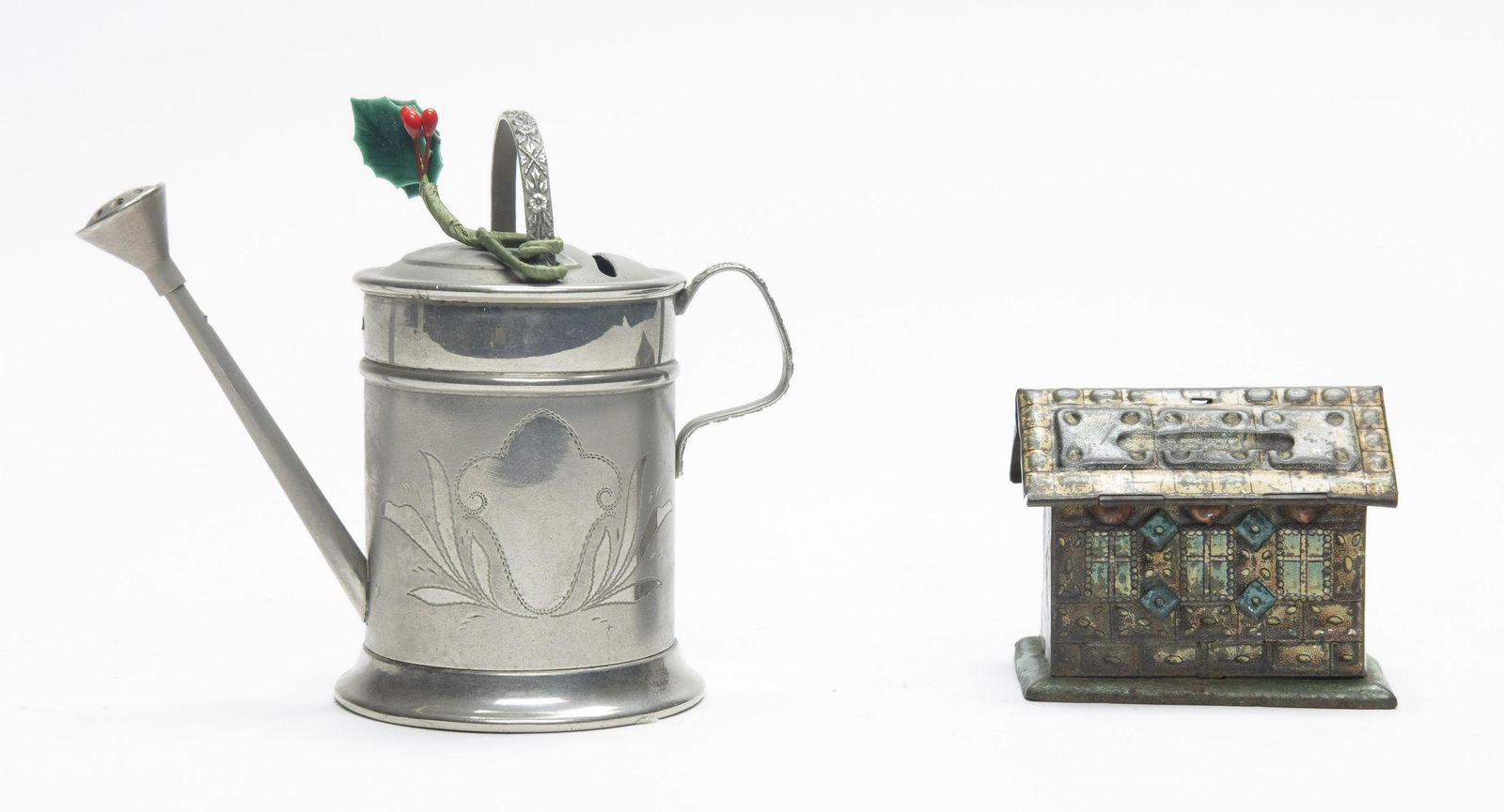 Watering Can and Penny Toy Cottage Banks (1 of 4)