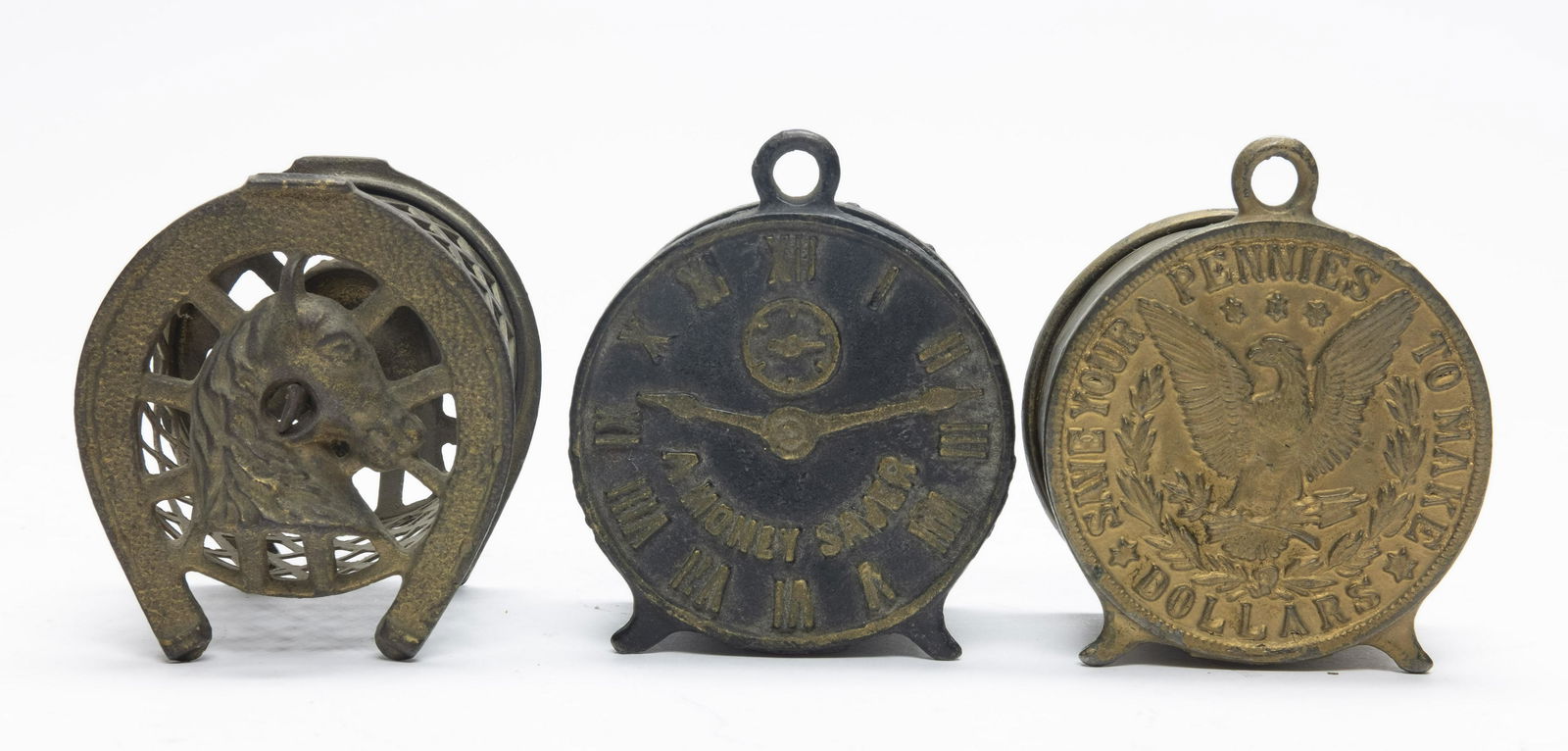 Three Arcade Cast Iron Still Banks (1 of 4)