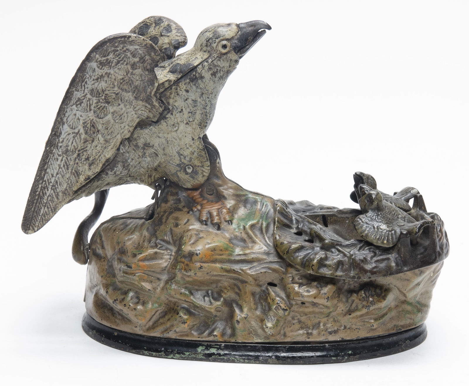Eagle and Eaglets - Tan Base Iron Bank (1 of 4)