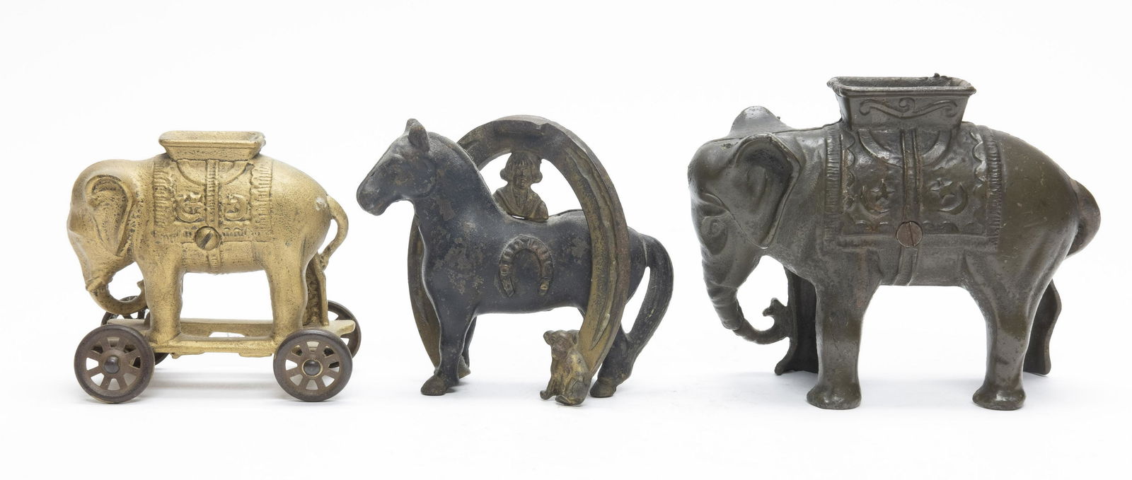 Three Animal Themed Cast Iron Still Banks (1 of 4)