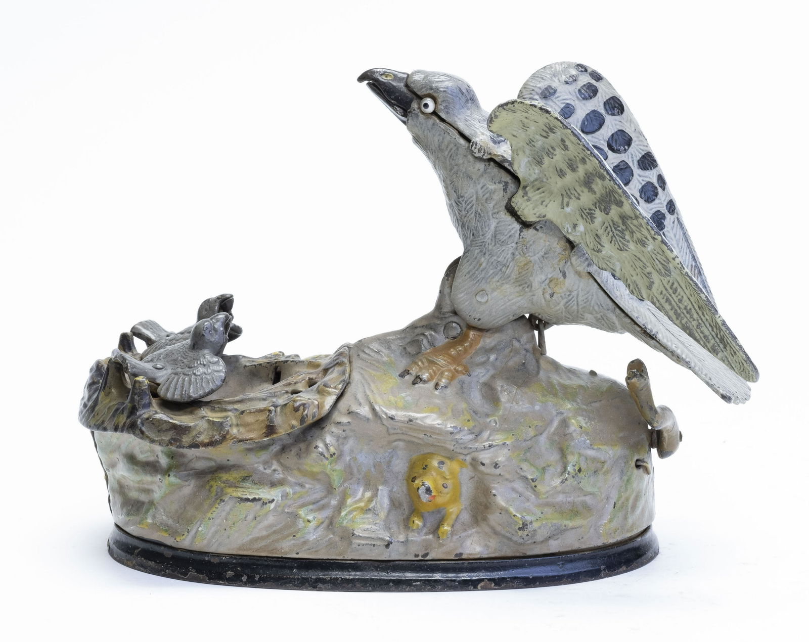 Eagle and Eaglets Iron Mechanical Bank (1 of 4)
