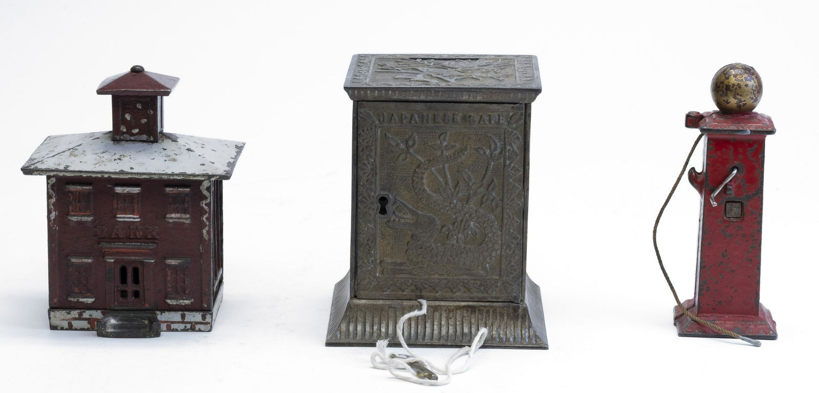 Cupola, Gas Pump and Japanese Safe Iron Banks (1 of 4)