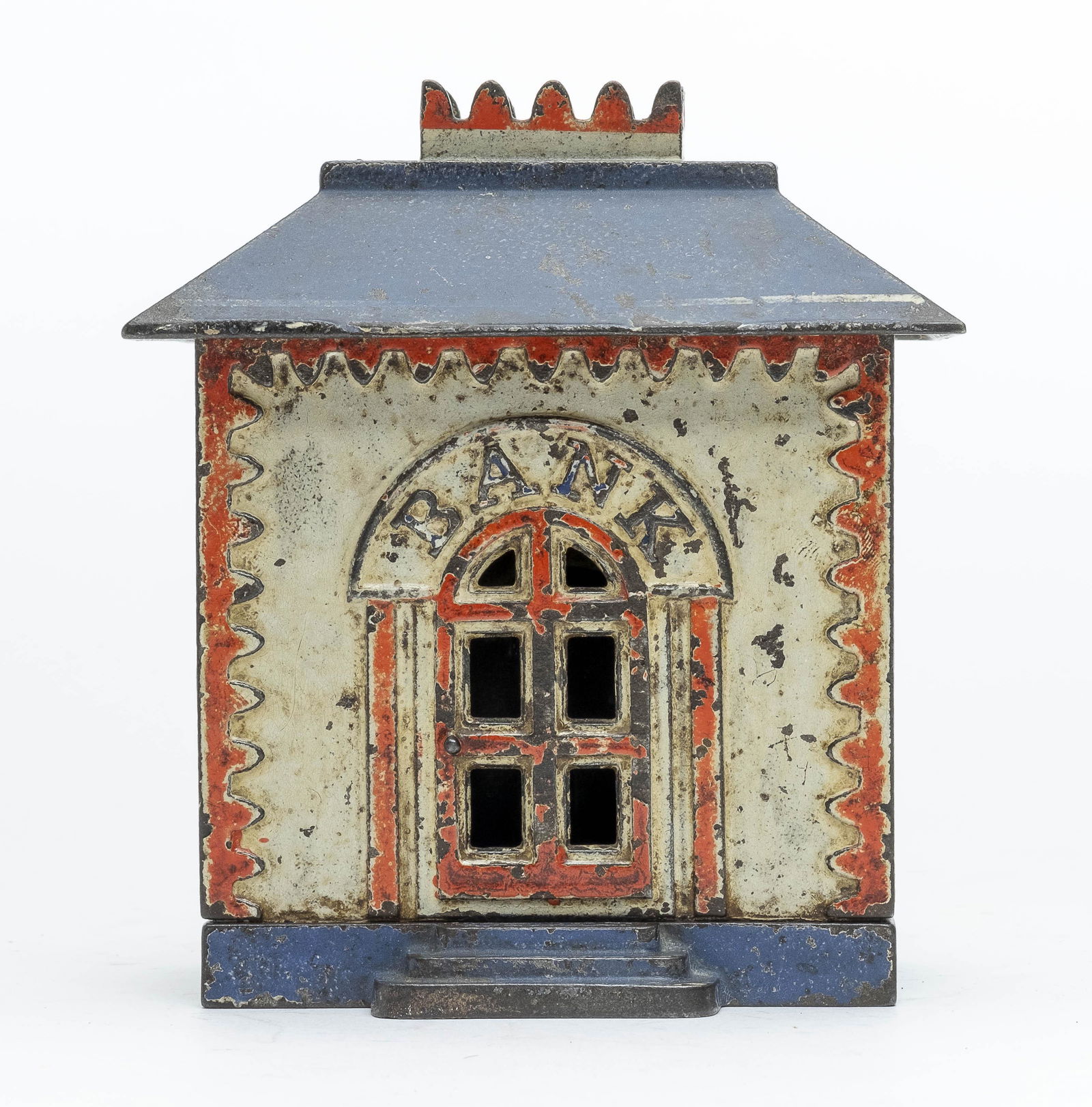 Large Cast Iron Patriotic Crown Bank (1 of 4)