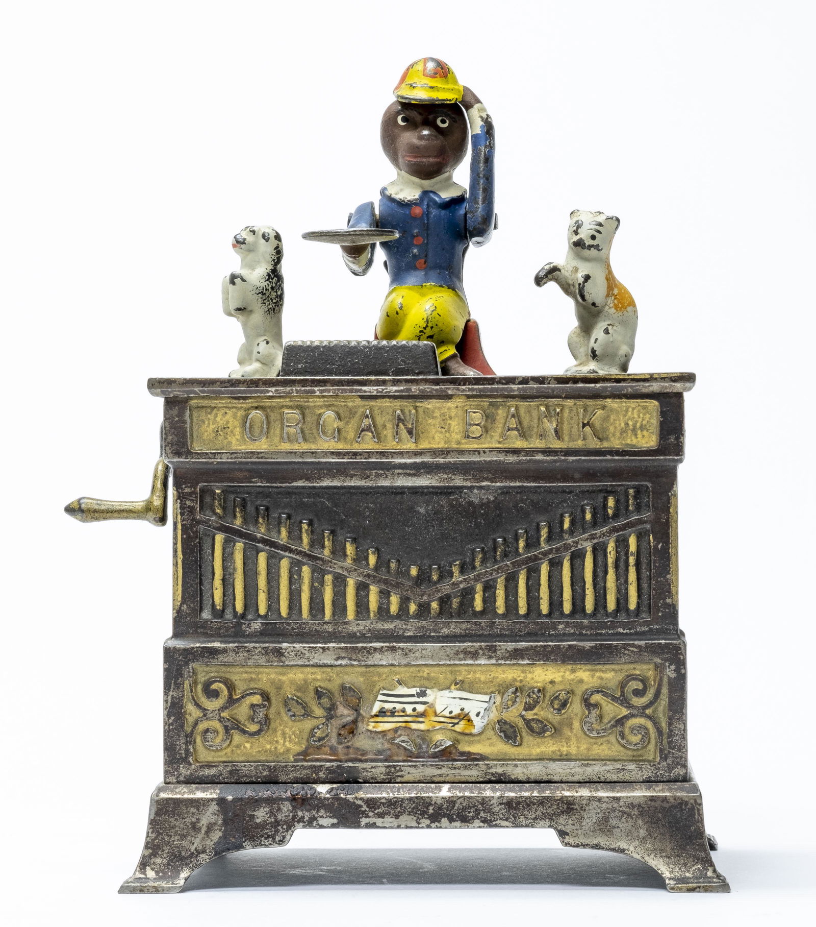 Organ Cat & Dog Cast Iron Mechanical Bank (1 of 6)