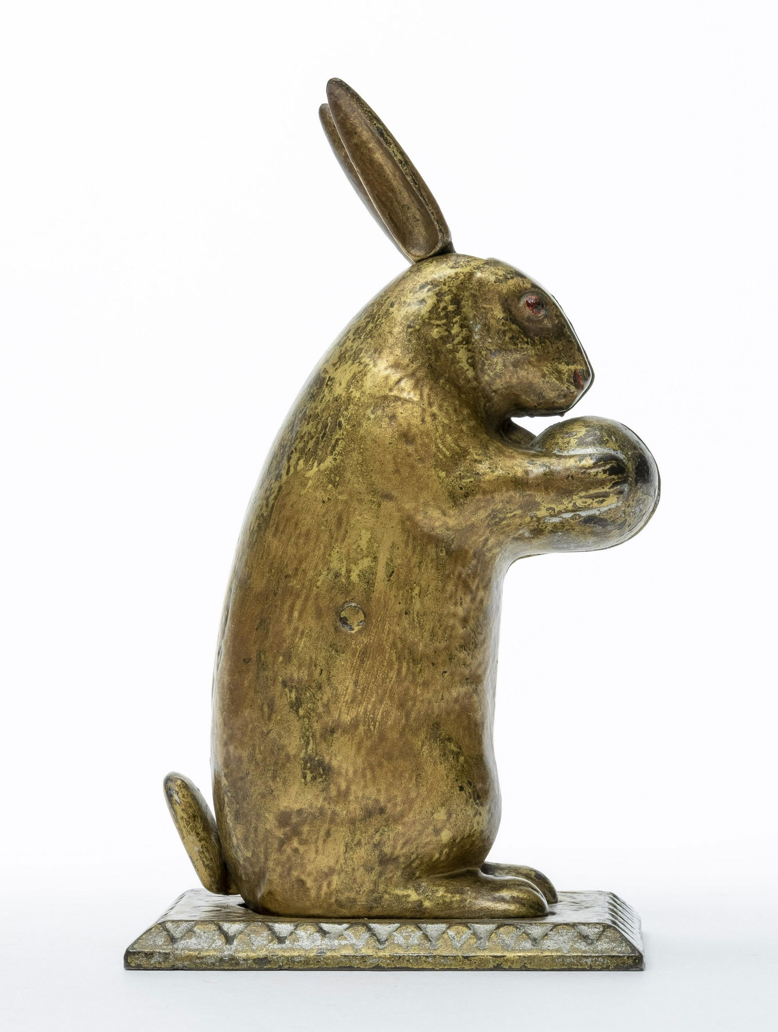Large Rabbit Standing Cast Iron Mechanical Bank (1 of 5)