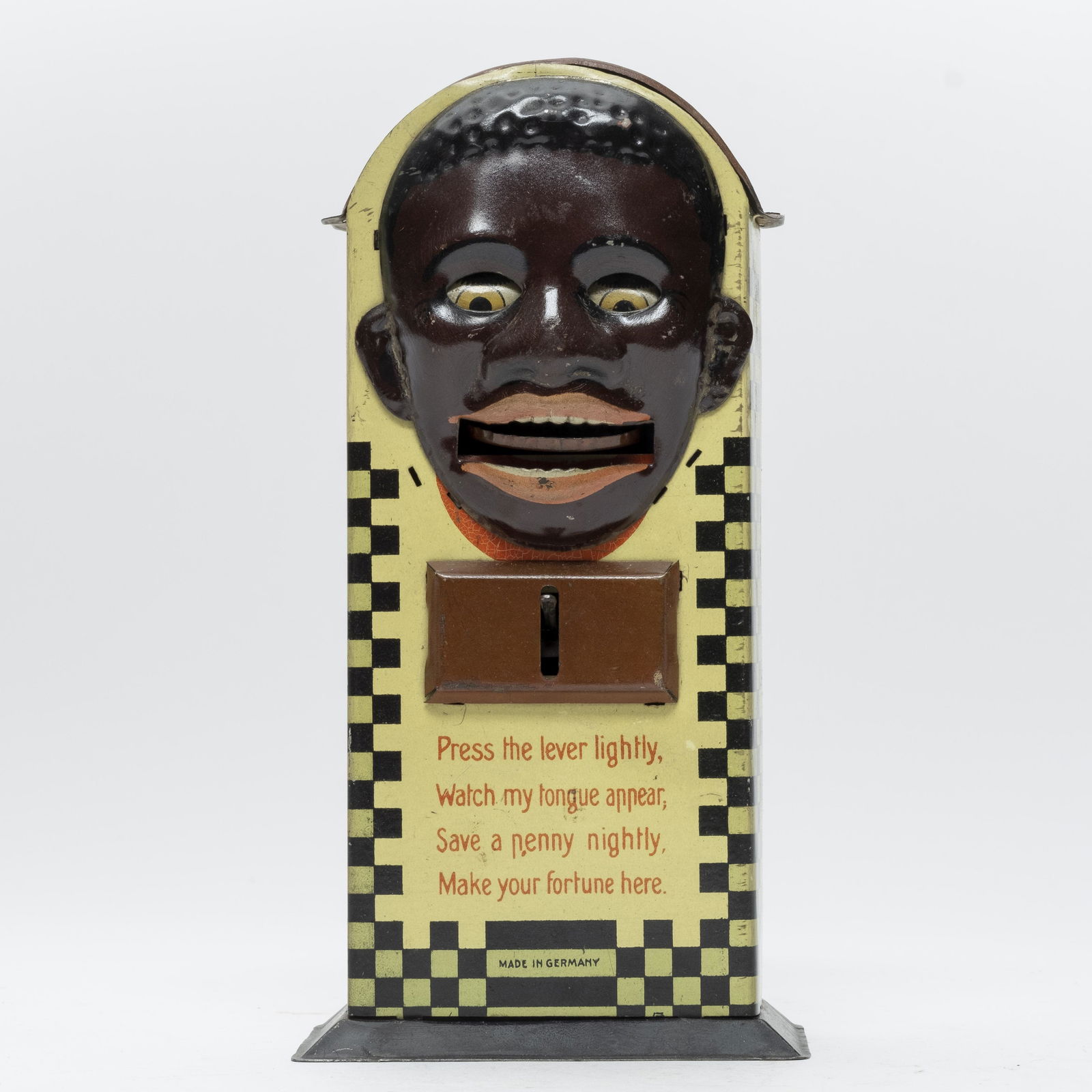 Minstrel with Verse Tin Bank (1 of 3)