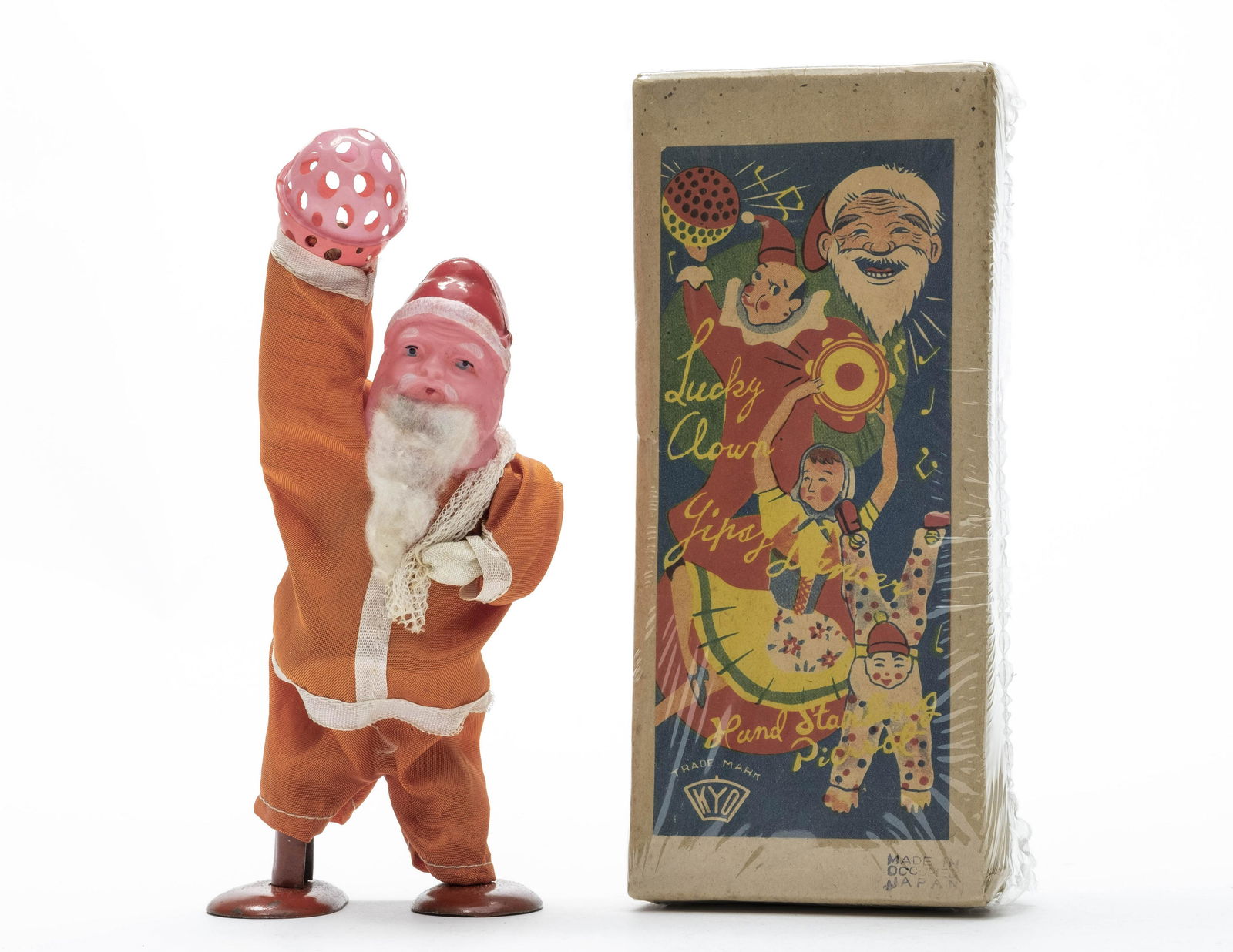 KYO Santa with Bell Celluloid Windup Toy Japan (1 of 2)