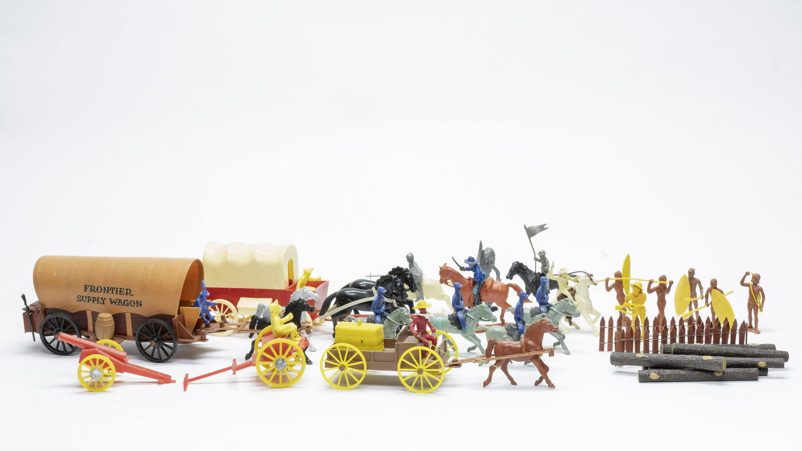 Large Group of Assorted Figures Conestoga Wagons (1 of 1)