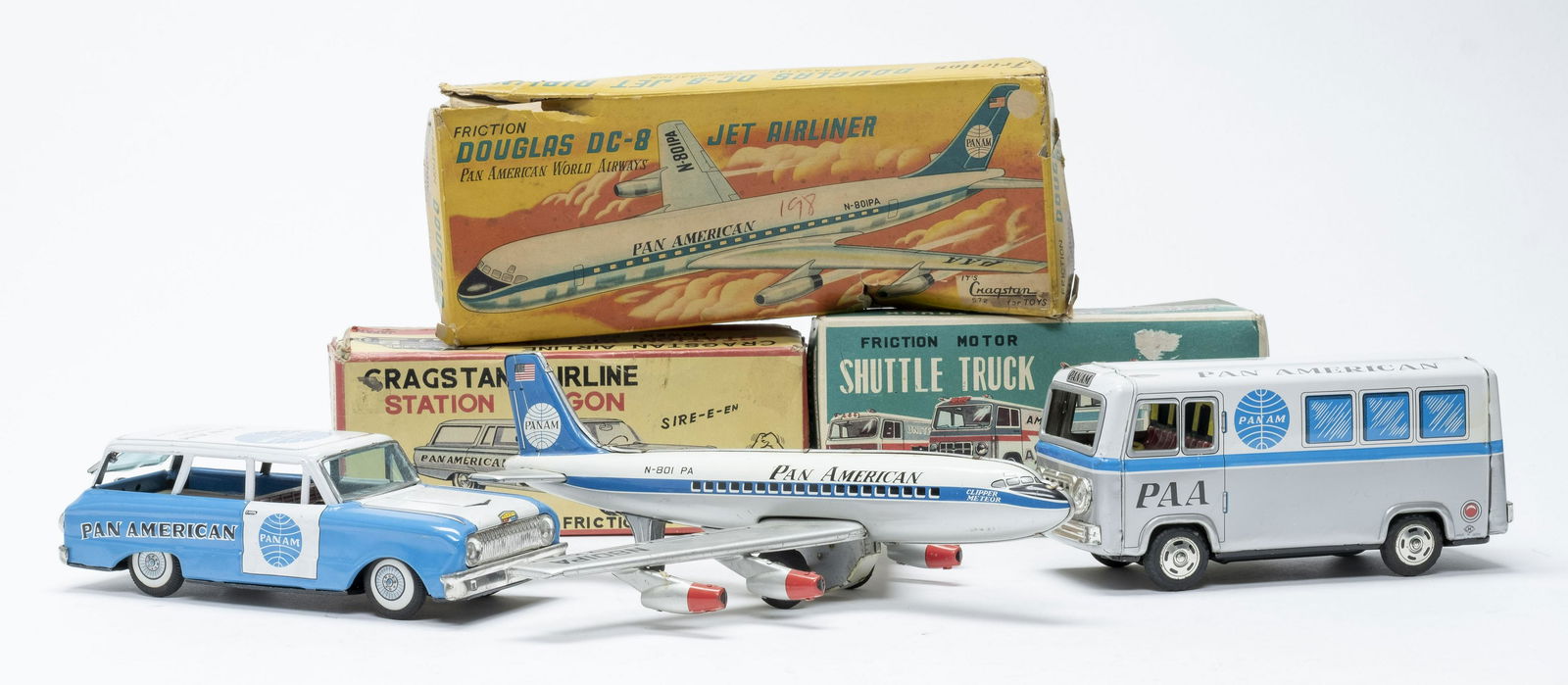 Three Cragstan /Hayashi Pan Am Friction Tin Toys (1 of 7)