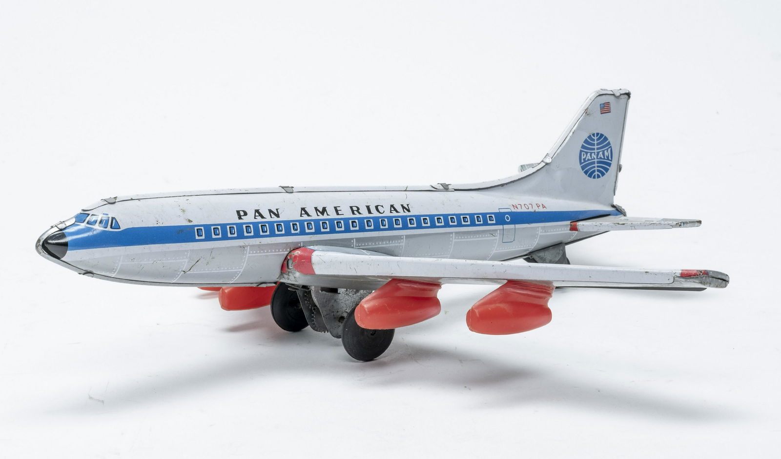 Mitsuhashi Pan Am N 707 Pa Airplane Tin Toy