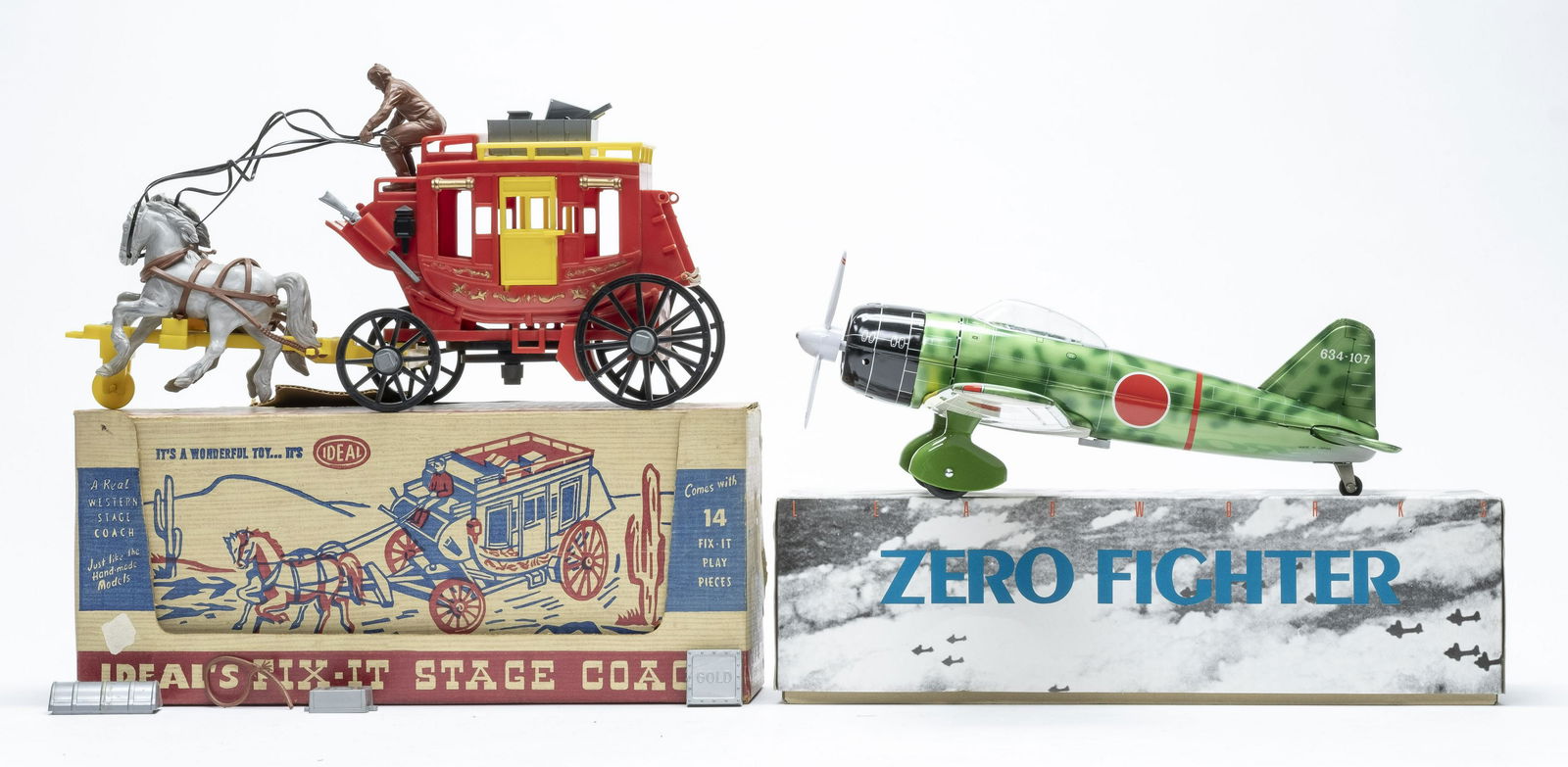 Ideal Fix-It Stage Coach & Zero Fighter Toys (1 of 7)