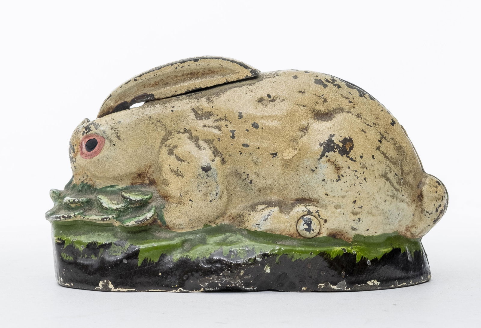 Rabbit in Cabbage Cast Iron Mechanical Bank (1 of 3)
