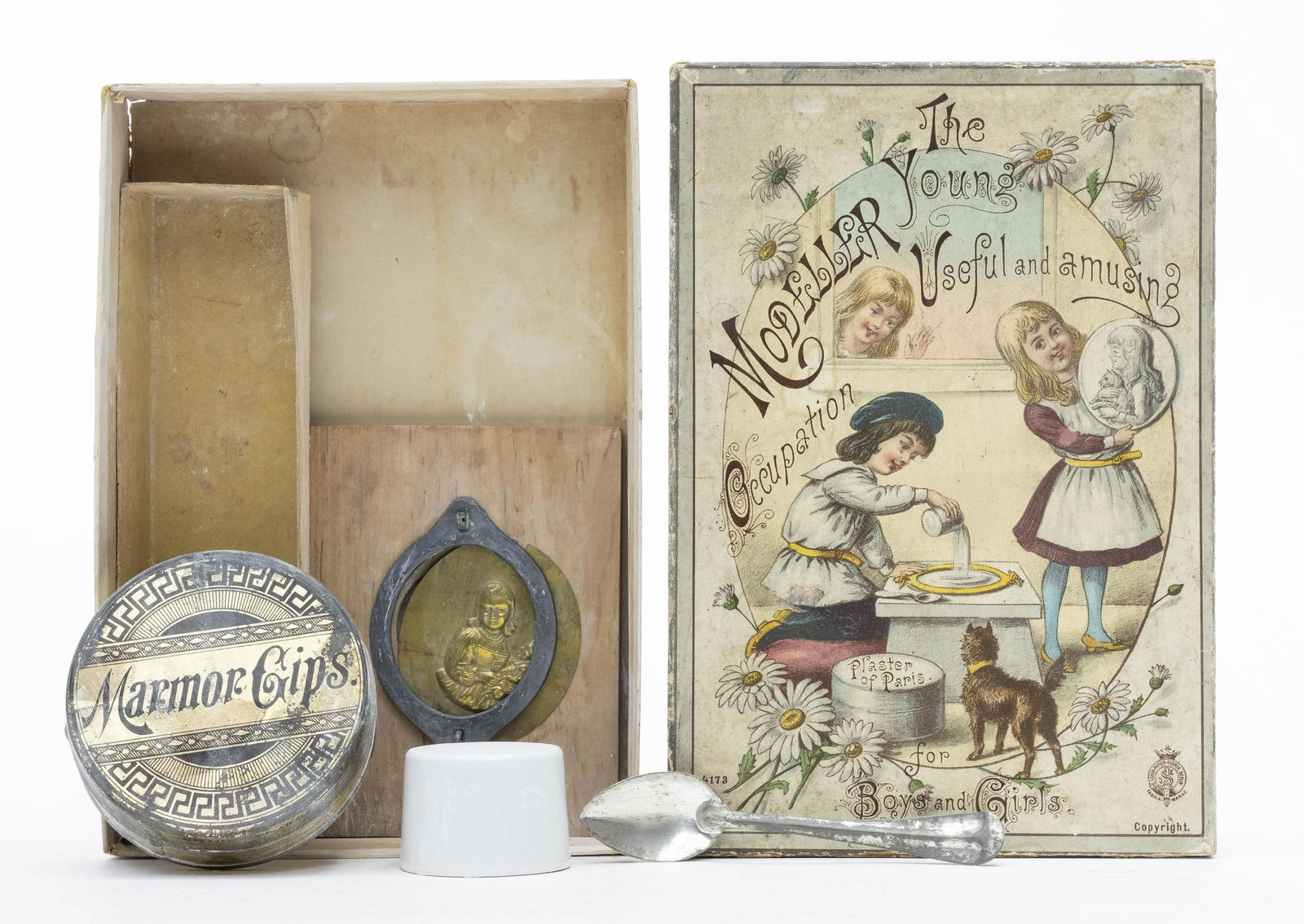 Early Boxed German Plaster Mold Set (1 of 4)