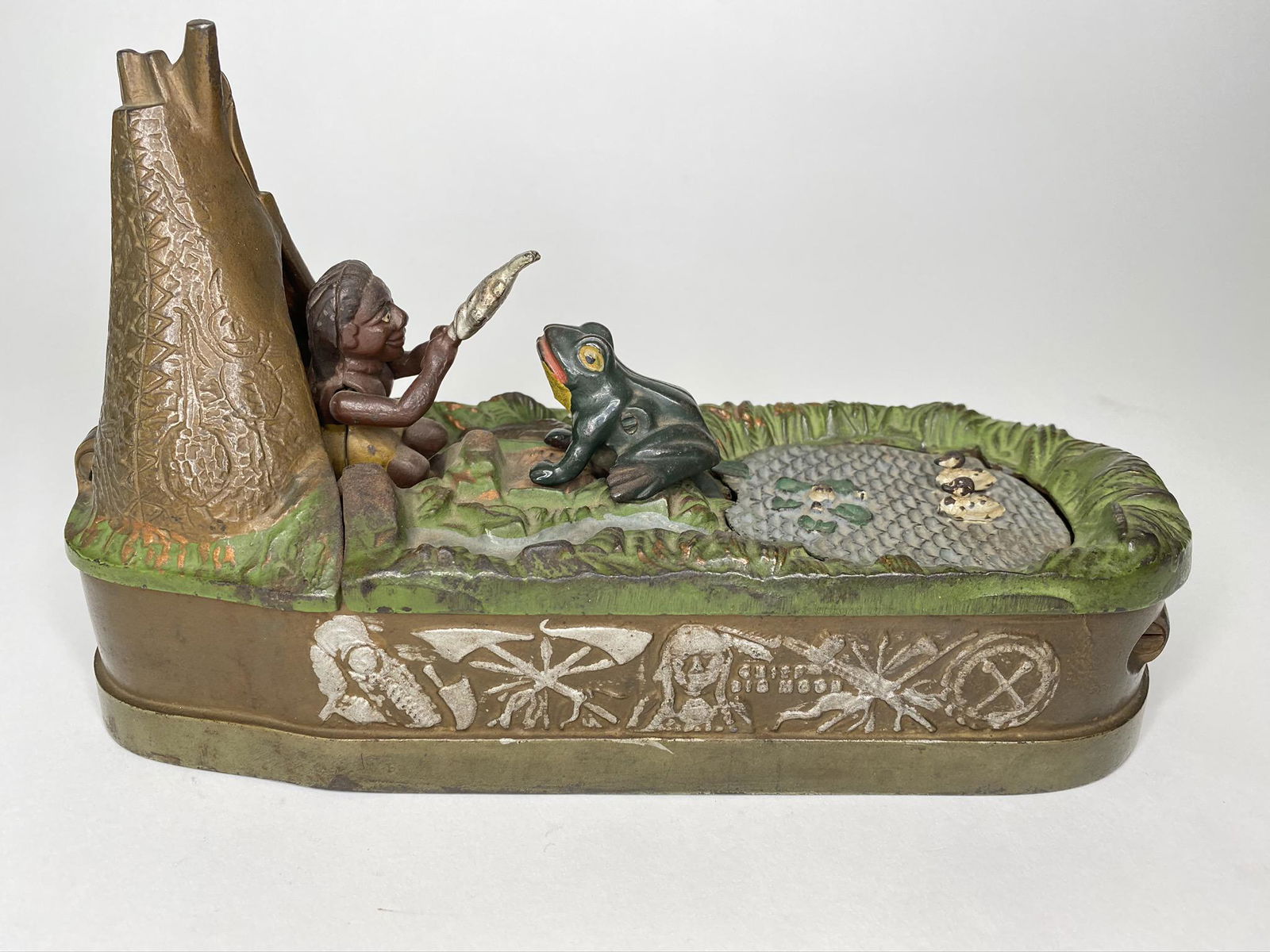 Chief Big Moon Cast Iron Mechanical Bank (1 of 4)