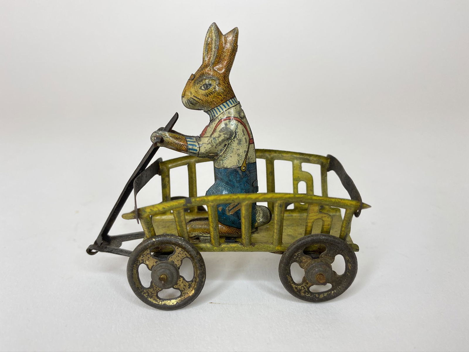 Unusual Rabbit in Hay Cart Penny Toy (1 of 2)