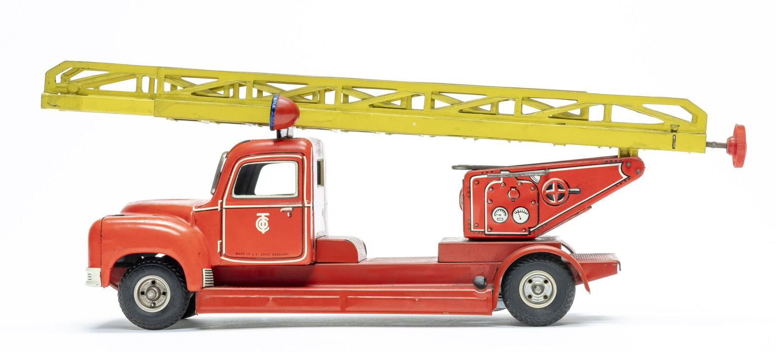 Tipp Co Fire Ladder Truck Tin Friction Toy (1 of 6)