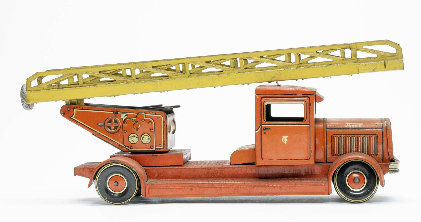 Tipp Co Fire Ladder Truck Tin Windup Toy (1 of 6)